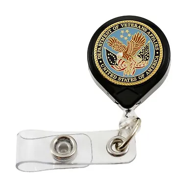 $10.44 • Buy VA Veterans Affairs Badge Reel Nurse Retractable ID Card Holder Security Lanyard