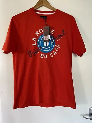 MUSTO Orange Merchandise Tshirt Slogan Spellout M Medium BNWT New Tags • £24.99