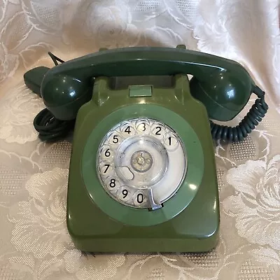 Vintage Retro GPO BT 706F Green Dial Landline Telephone Untested Good Condition • £34.99