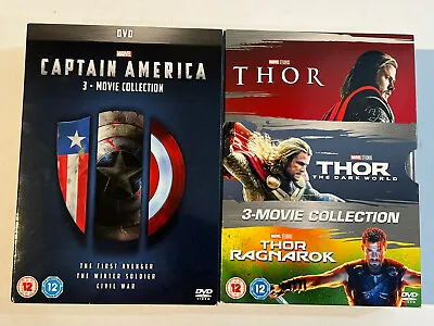 Thor And Captain America Movie Collection Marvel Dvd Boxset Bundle 6 Films • £14.99