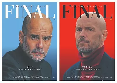 FA CUP FINAL PROGRAMME 2023 Manchester United V Man City - IMMEDIATE DISPATCH!!! • £11.99