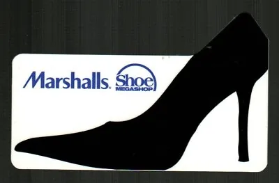 MARSHALLS Woman's Shoe Shoe MegaShop ( 2008 ) Die-Cut Gift Card ( $0 ) • $2.50