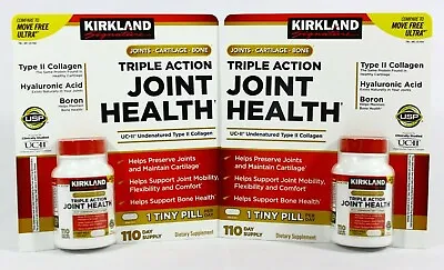 2 Packs Kirkland Triple Action Joint Health 110 Tablets Each 220 Tablets Total • $51.93