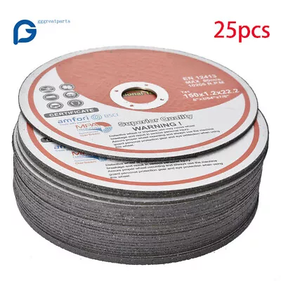 6 X.045 X7/8  Cut-off Wheel - Metal & Stainless Steel Cutting Discs 25 Pcs • $25.70