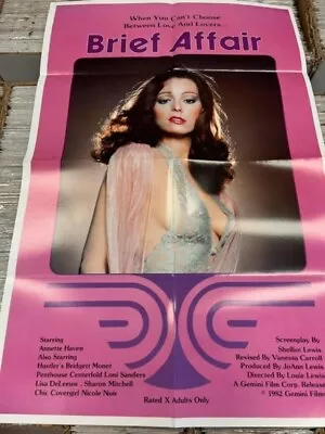 BRIEF AFFAIR - Annette Haven & Brigette Monet One Sheet Poster Vintage Sleaze Z1 • $29.95