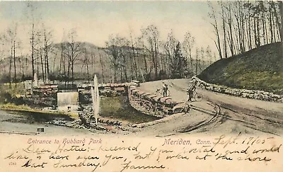 Postcard 1905 Connecticut Meriden Entrance Hubbard Park Private #2765 24-128 • $9.09