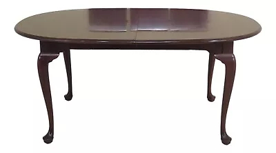L31304EC: STICKLEY Oval Solid Cherry Dining Room Table • $1395