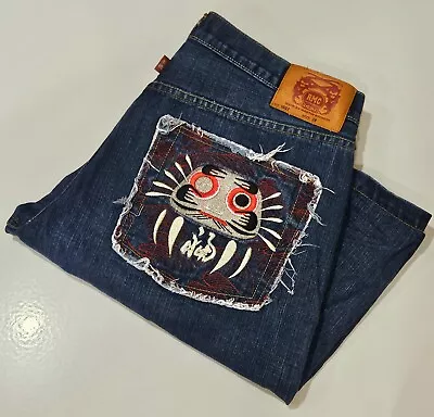 VTG Red Monkey Company RMC Mens 38 Martin Ksohoh Denim Jeans Shorts Embroidered • $47.99