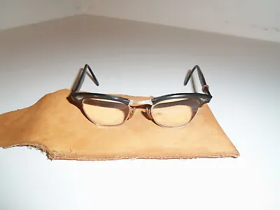 Vintage 12 KGF Brownline Eyeglasses W/ Leather Case • $19.99