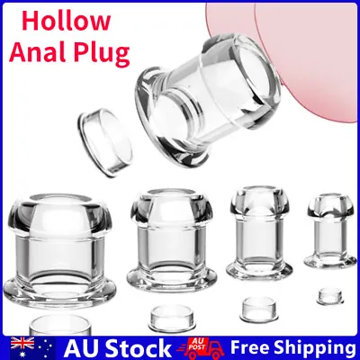 Hollow Anal Butt Plug With Stopper Anus Tunnel Expander Speculum Dilator Sex Toy • $18.99