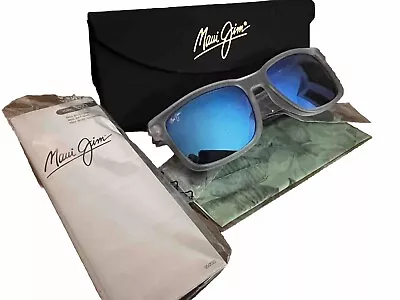 Maui Jim Stone Shack Blue Hawaii - Matte Crystal W Grey Tips • $277