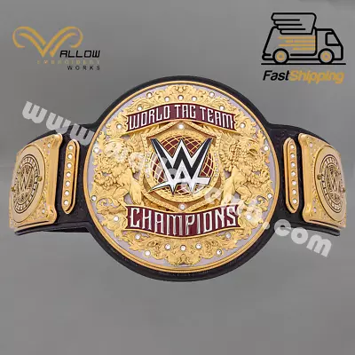 New Introduce World Tag Team Championship Belt 4mm Diecast Adult Size Brass • $179.99