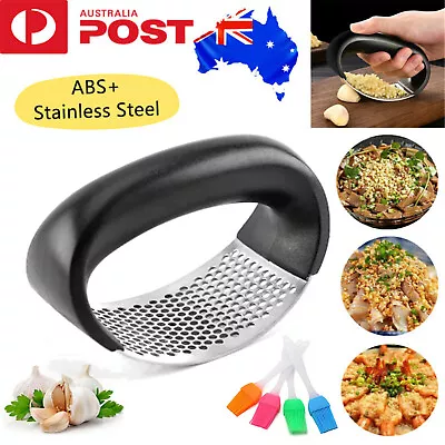 $6.99 • Buy Stainless Steel Garlic Press Crusher Rocker Rocking Mincer Squeezer Kitchen Tool
