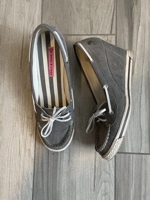 $18 • Buy Rock & Candy High Heeled Wedge Boat Shoes Sneakers - Size 11-FREE PRIORITY SHIP!
