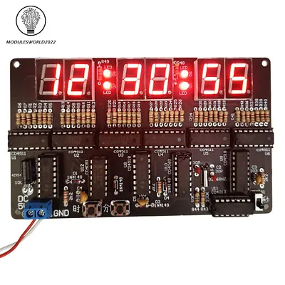 6-bit Digital Circuit Clock DIY Electronic Kit Electronic Clock Teaching Kit US • $11.99