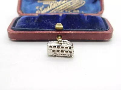 Sterling Silver London Bus Charm Pendant Vintage C1970 • £15