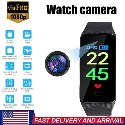HD 1080p Hidden Camera Wrist Watch Sports Bracelet DVR Video Recorder Spy Camera • $34.79