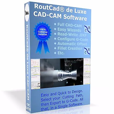 CAD CAM Software RoutCad To Generate G-Code For Mach 3 EMC2 For CNC Lathe CDROM • $169.99