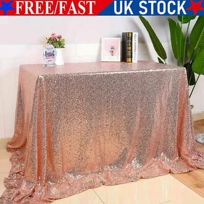 Sequin Glitter Tablecloth Sparkly Table Cloth Cover Wedding Party Banquet Decor • £8.55