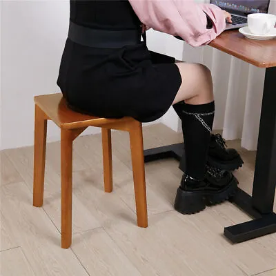 £34.93 • Buy Bamboo Stacking Dining Stools Barstool Wooden Chair Backless Home Furniture Seat