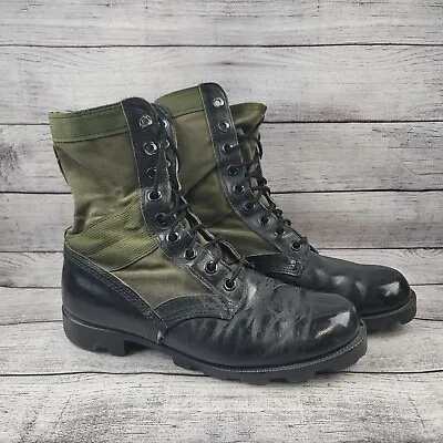 Vintage US Military Army Jungle Combat Boots Spike Protective Green 8.5 W • $149.95