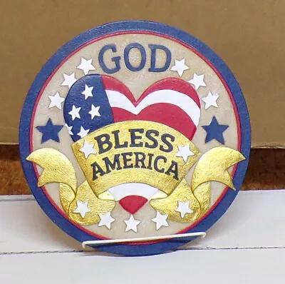 God Bless America Garden Stone 10.5  New Evergreen Flag & Garden • £31.84