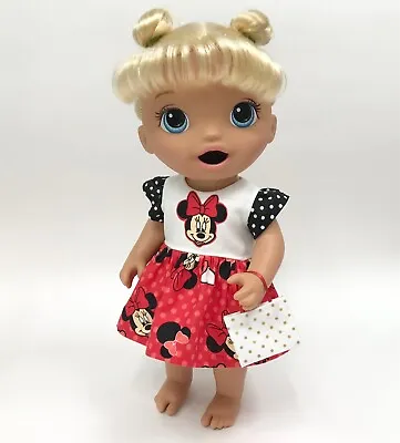 ❤️ Clothes For 12 Inch Baby Alive Dolls Minnie Mouse Dress & Purse Lot 2 Pcs NEW • $12.99