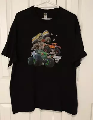 MONSTER JAM Grave Digger El Toro Loco And Max-D T-Shirt. Black Size Men's 2XL. • $16