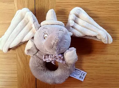 Posh Paws Plush Disney Baby Dumbo Ring Rattle Toy • £4.99