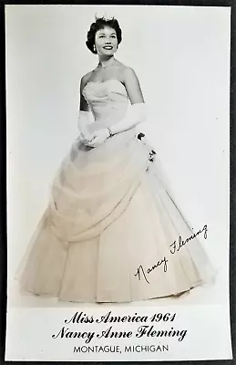 RPPC: Beauty Queen: Miss America 1964 Nancy Anne Fleming Montague MI.  • $4.88