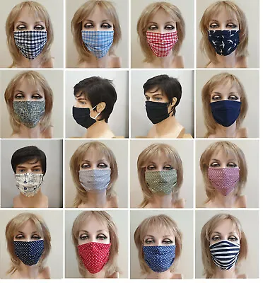 Face Mask Cover Washable Reusable Breathable Nose UK Virus Protect Print Layer • £3.50