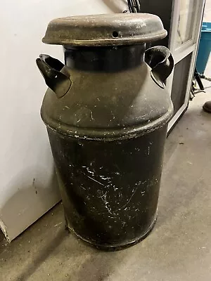 Vintage Rustic Metal Dairy Milk Can Jug  W/ Lid • $67.90