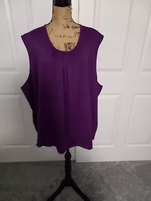 Maggie Barnes Women's Plus Size 5X Violet Sleeveless  Blouse • $15.95
