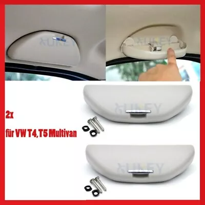 2x Eyeglass Compartment Sunglasses Holder Shelf Sky Retaining Handle For VW T4T5 Multivan • $21.39