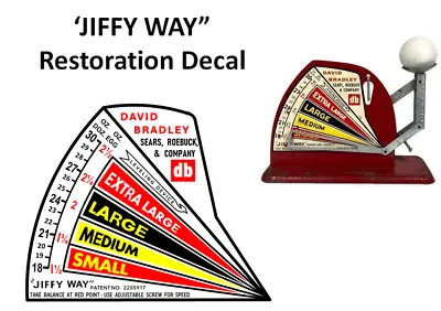 Jiffy Way David Bradley Antique Egg Scale Restoration  Decal • $9.95