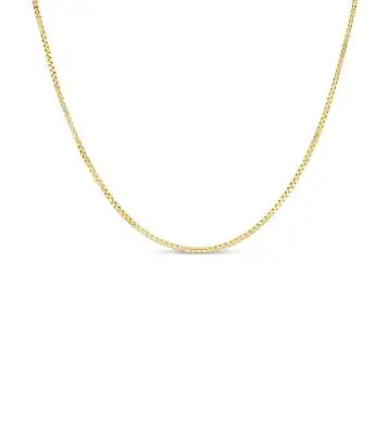 Olive & Chain Solid 14k Gold Box Chain Necklace (16 18 20 24 Inch Mens Womens) • $375.18