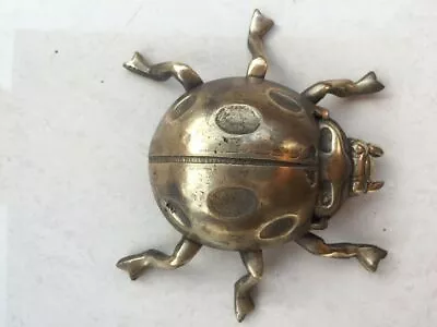 Old Brass Handcrafted Unique Bug Shape Table Ash Tray Collectible Rich Patina • $111.25