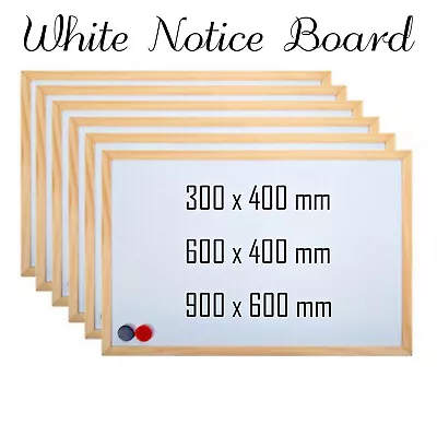 Magnetic Whiteboard Dry Wipe Small Large Notice Boards Kitchen School Office UK • £7.49