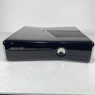 Microsoft Xbox 360 S Slim Console ONLY Model 1439 Black Glossy TESTED WORKS • $44.99