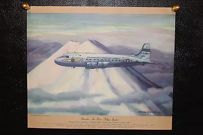 Vintage Poster Print Air Force Haneda Tokyo Japan Douglas R-5D MATS • $25