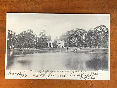 New York NY Millbrook Thornedale Residence Of O. Thorne PM 1907 • $6.50