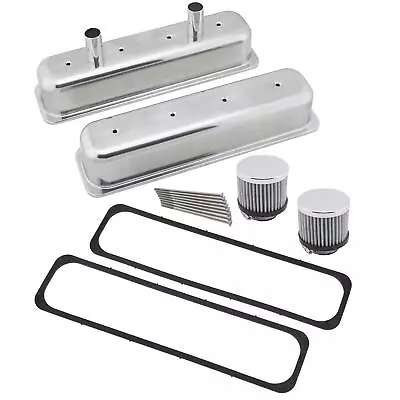 87-99/Vortec SBC Circle Track Tall Valve Cover Kit Polished Alum • $152.99