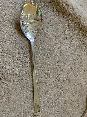 EPNS England Serving Spoon With Embossed Fruit Designs • $9.99