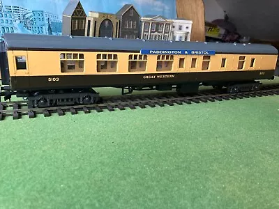 Lima O Gauge GWR Mk1 Brake End Coach Choc & Cream  Run. No. 5103 Lot 2 • £49.99