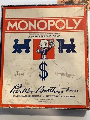 Vintage Monopoly Game 1936 1947 Copyright Short Game No Board • $9.95