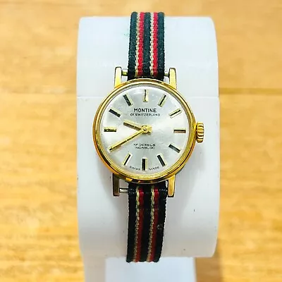 Montine Of Switzerland Watch 17 Jewel Gold Plated Women’s Mechanical Working • $16.17