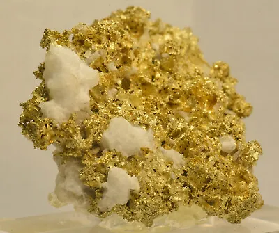 $1795 • Buy Crystalline Gold W/ Quartz - Mariposa, CA - Large Nugget -  12.485 Grams