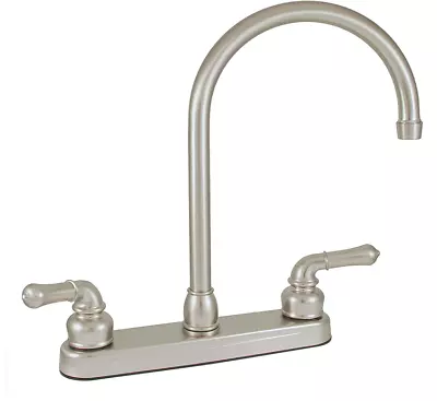 Ultra Faucets Mobile Home/RV 8  Kitchen High-Rise Gooseneck Brushed Nickel • $49.95