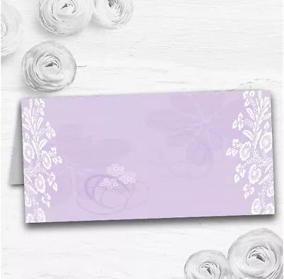 Vintage Lace Lilac Chic Wedding Table Seating Name Place Cards • £6.95