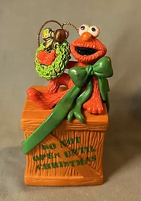 1998 Kurt S Adler Sesame Street Elmo Ornament Do Not Open Until Christmas Flaws • $2